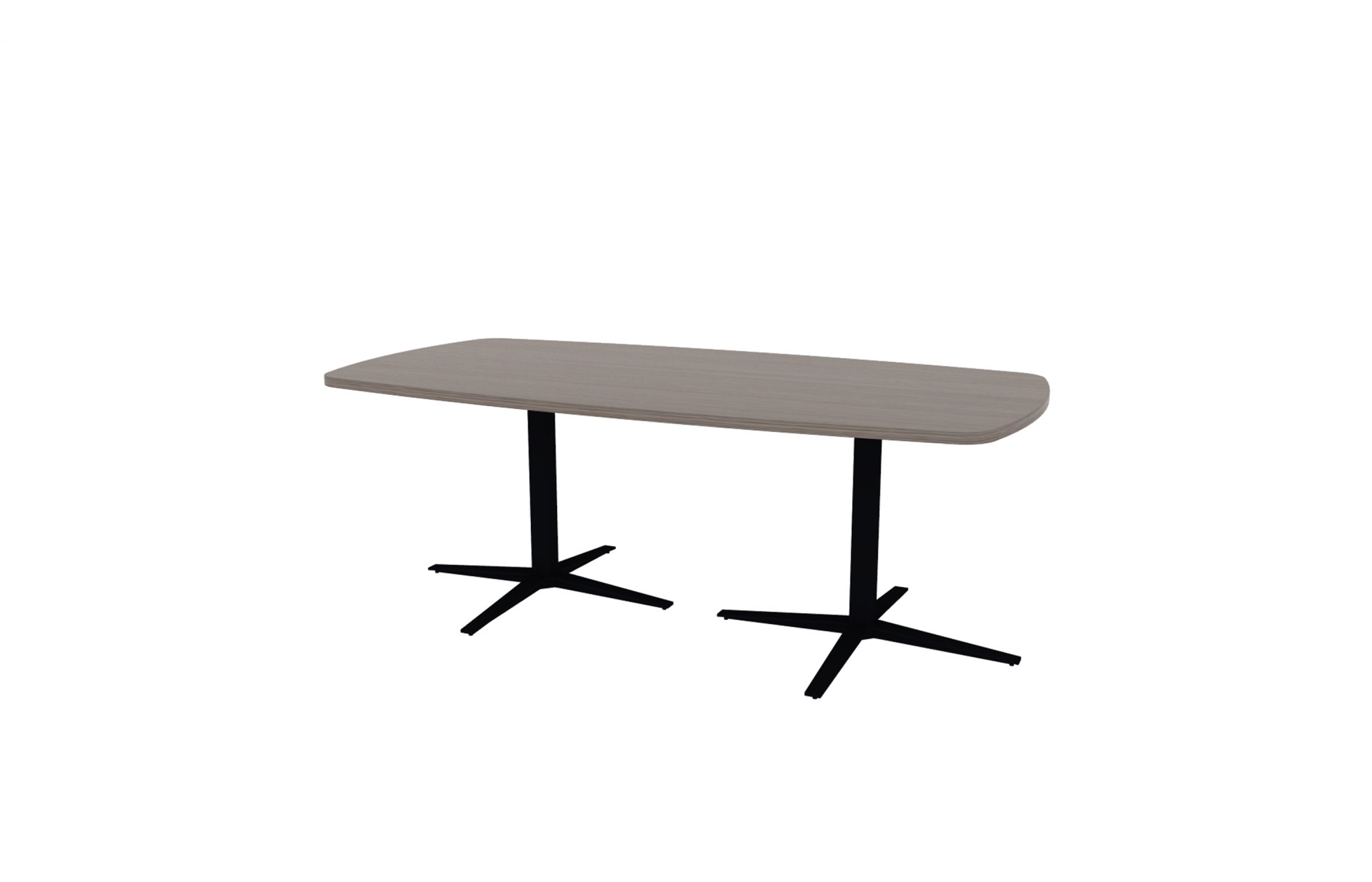 42"x84" Modern Rectangle Top in HPL with Black X Bases (88-4284MR with 01-2630LXBB)