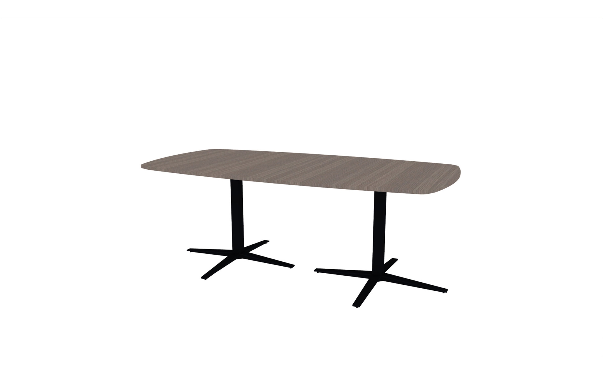 42"x84" Modern Rectangle Top in Veneer with Black X Bases (88-4284MR with 01-2630LXBB)