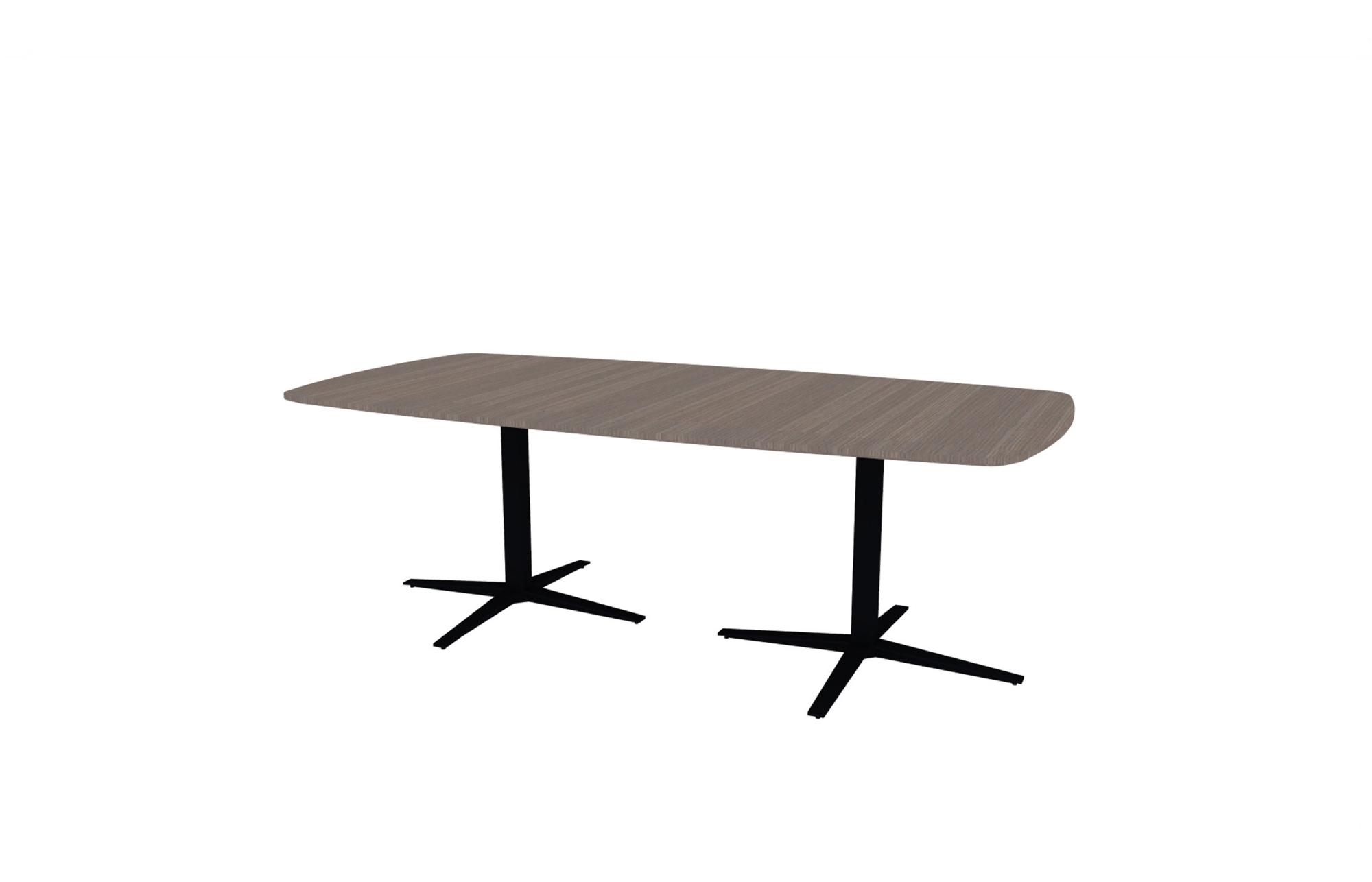 48"x96" Modern Rectangle Top in Veneer with Black X Bases (88-4896MR with 01-2630LXBB)