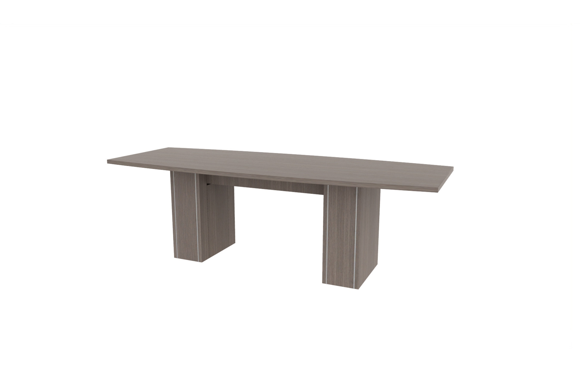 36”x96” Boat Top in HPL with 10" Rectangle Accent Bases (88-3696BT with 88-205810RAB)