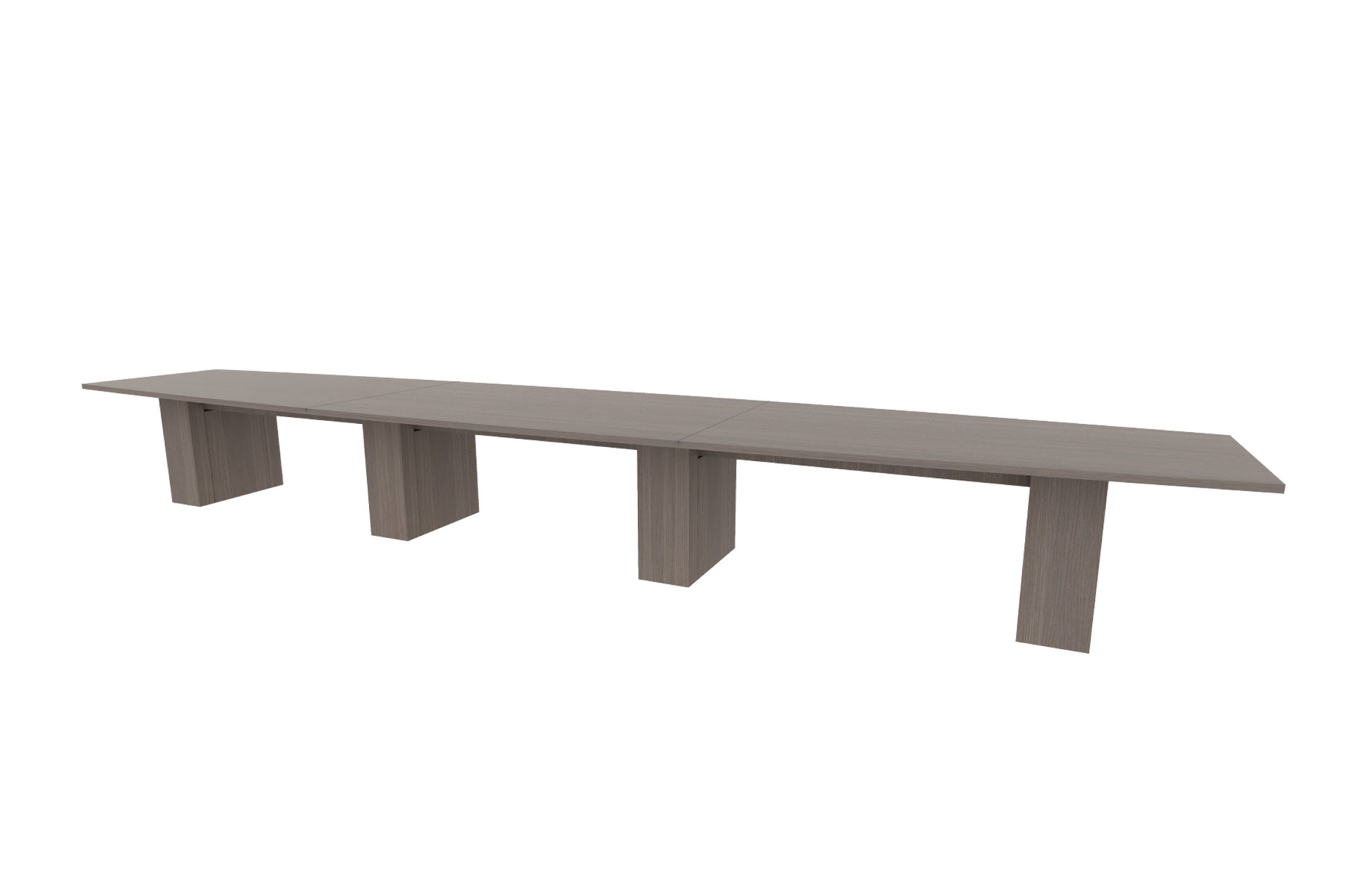 48”x240” Boat Top in HPL with 10" Rectangle Bases (88-48240BT with 88-2420210RB)