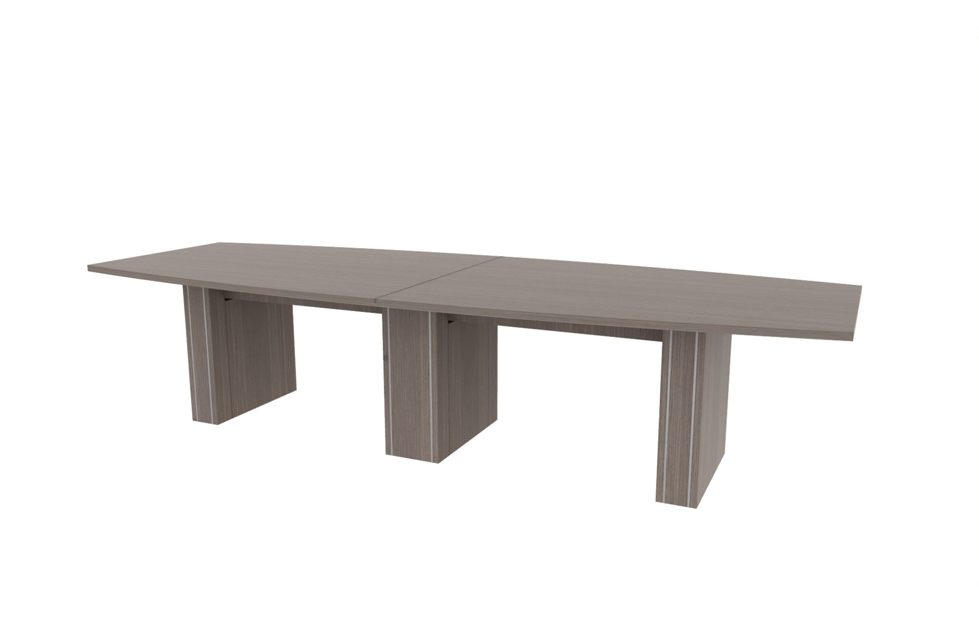 48"x132" Boat Top in HPL with 6"/10" Rectangle Accent Bases (88-48132BT with 88-2494C610RAB)