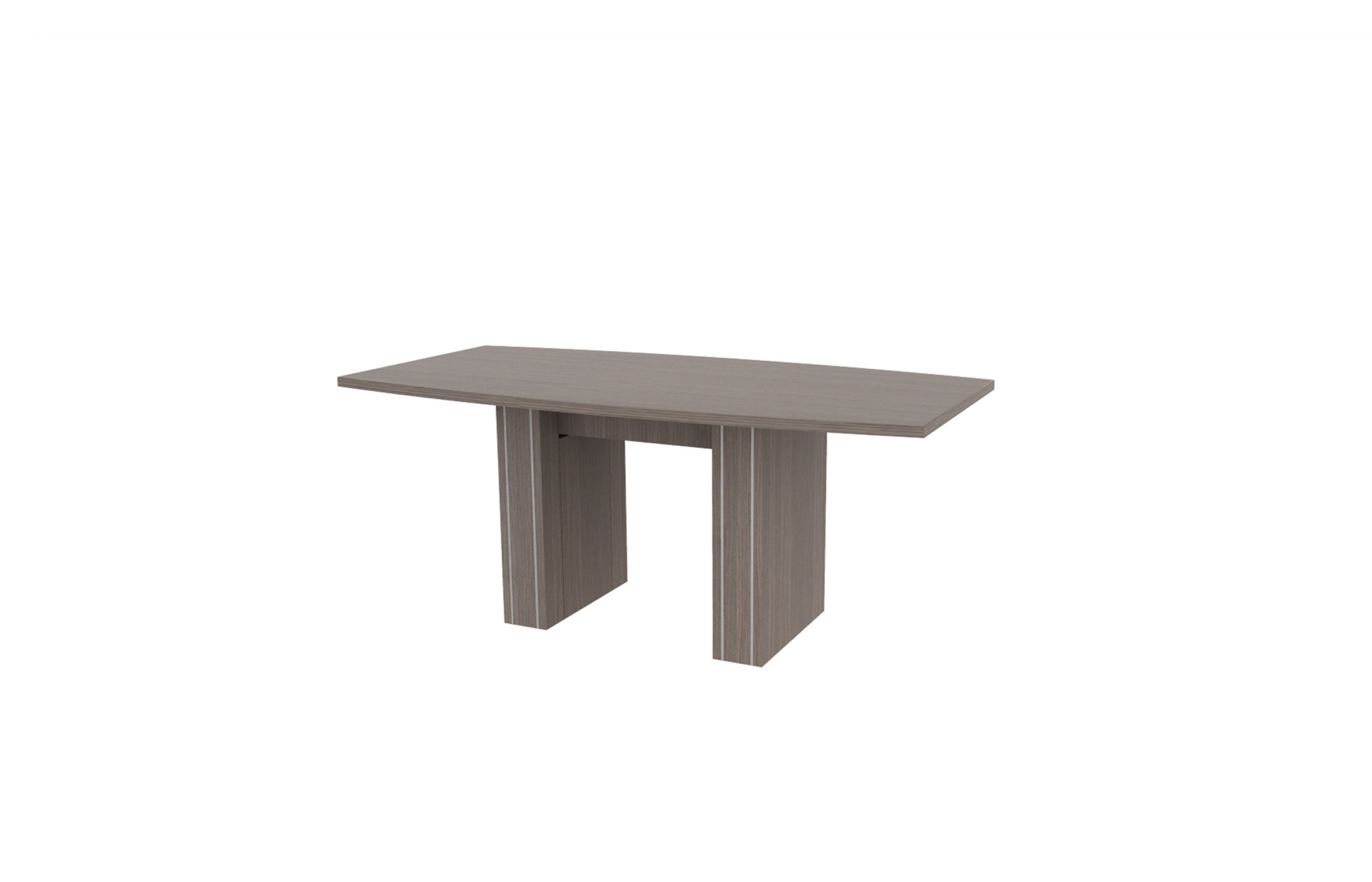 36”x72” Boat Top in HPL with 6" Rectangle Accent Bases (88-3672BT with 88-203406RAB)