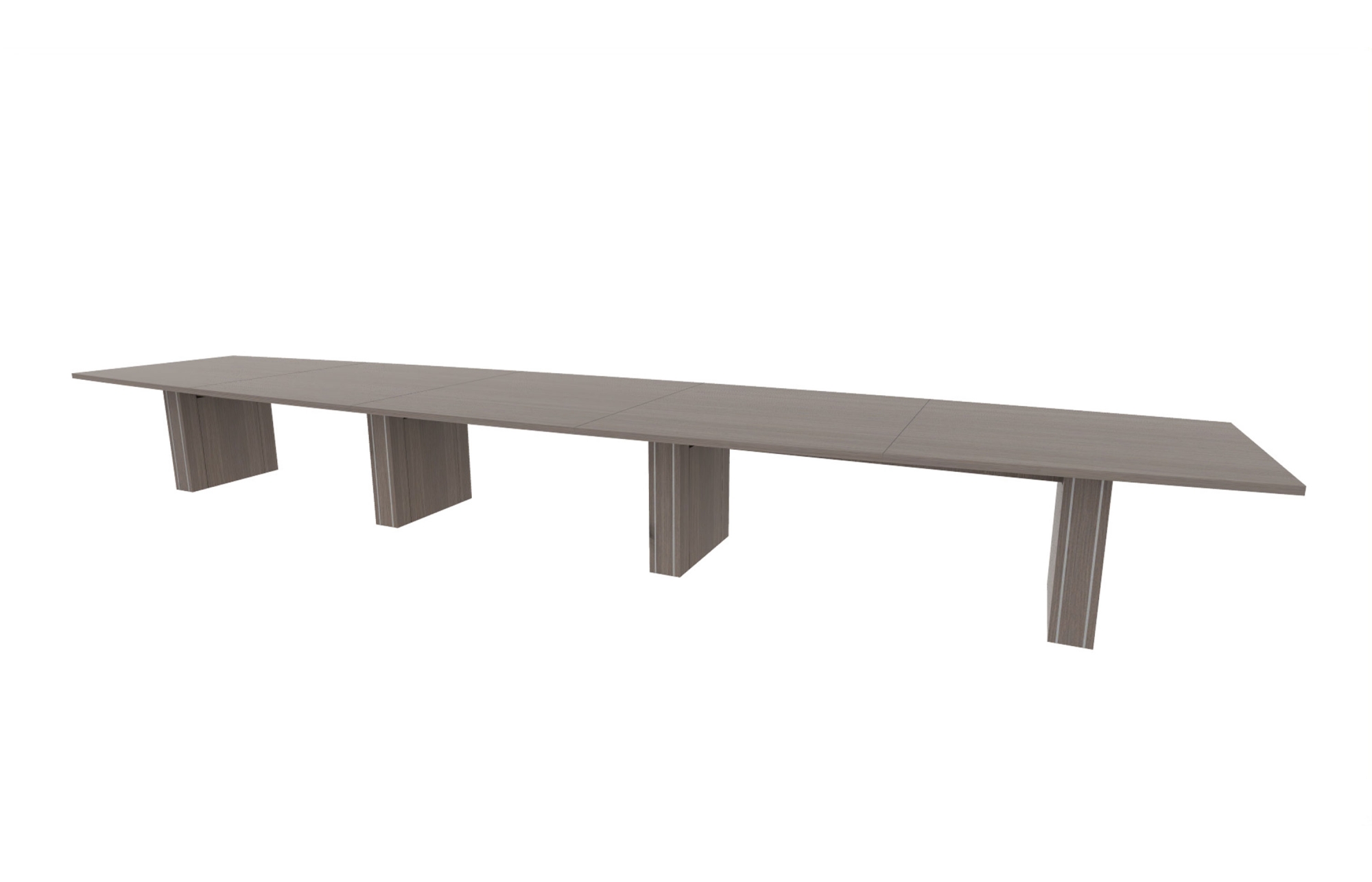 54”x240” Boat Top in HPL with 6" Rectangle Accent Bases (88-54240BT with 88-2420206RAB)