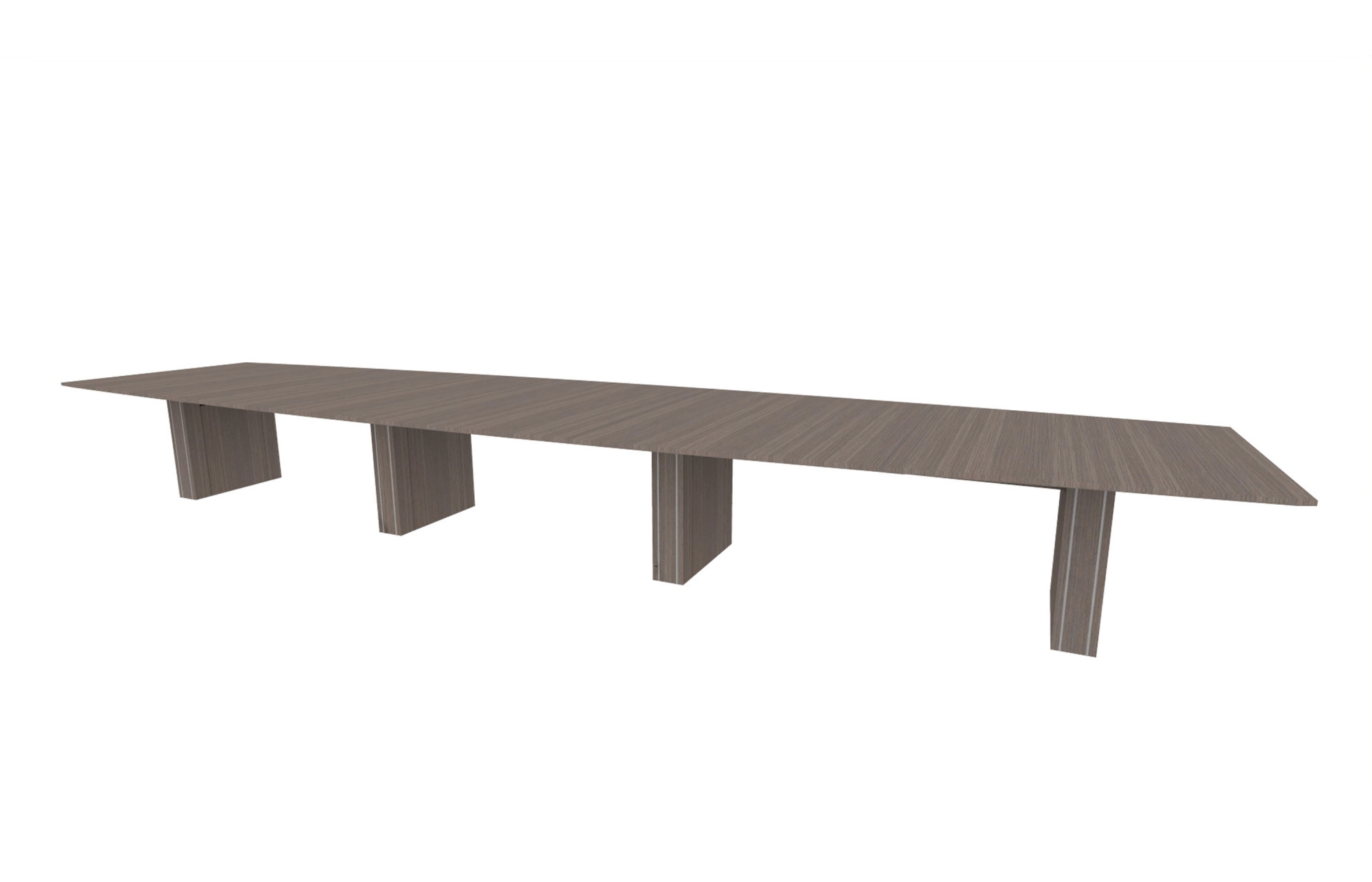 60”x240” Boat Top in Veneer with 6" Rectangle Accent Bases (88-60240BT with 88-2420206RAB)