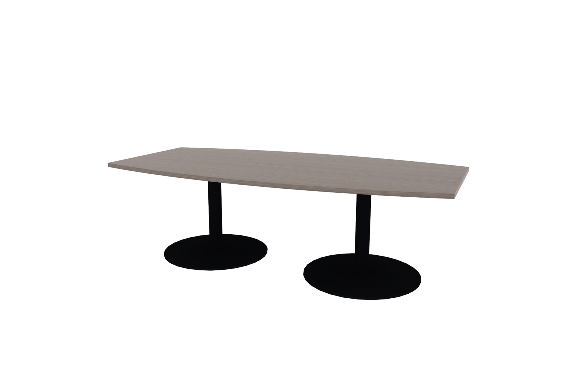 48"x96" Boat Top in HPL with Black Disc Bases (88-4896BT with 01-3230DBB)