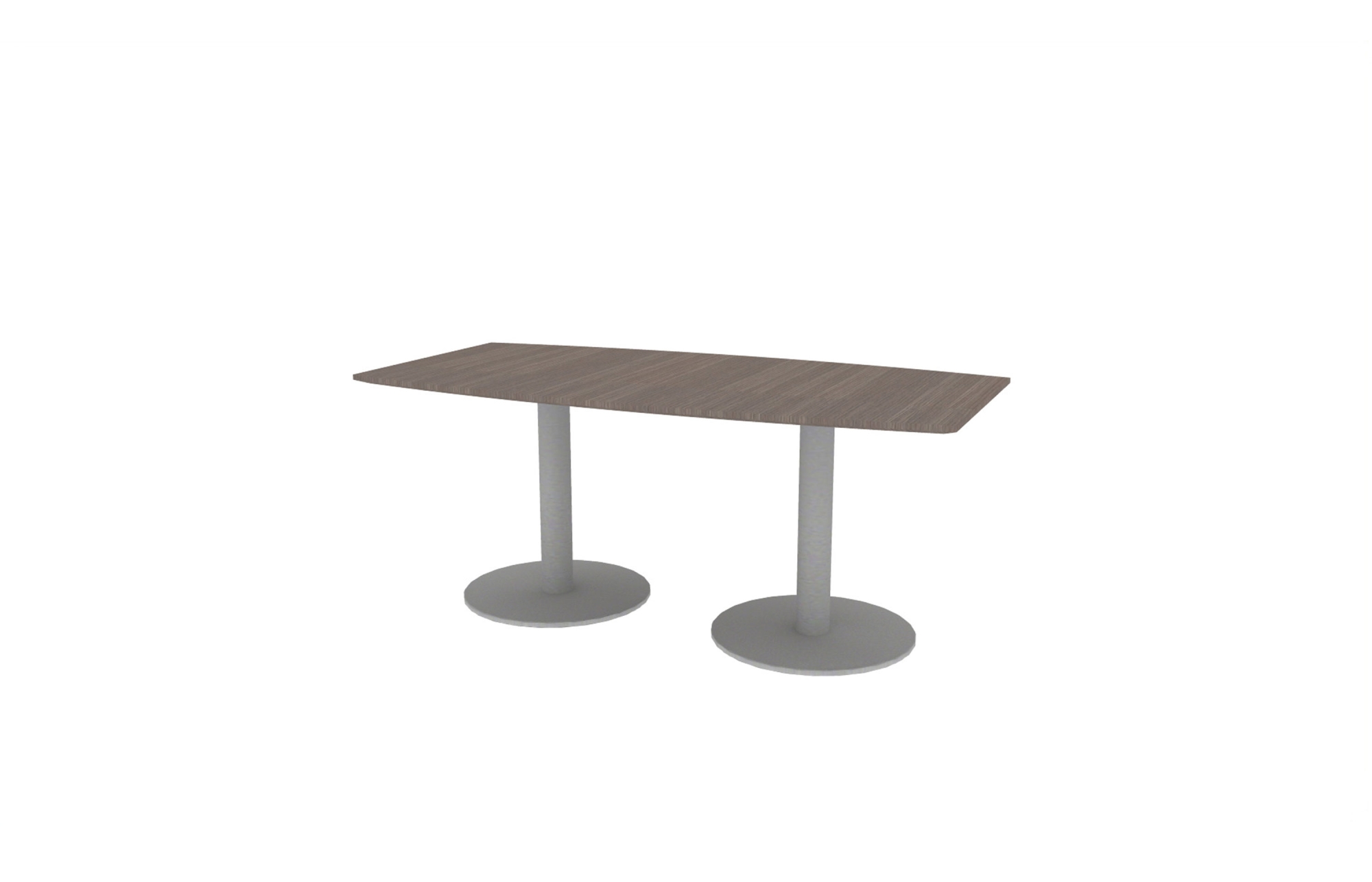 36"x72" Boat Top in Veneer with Aluminum Disc Bases (88-3672BT with 01-2430DBA)