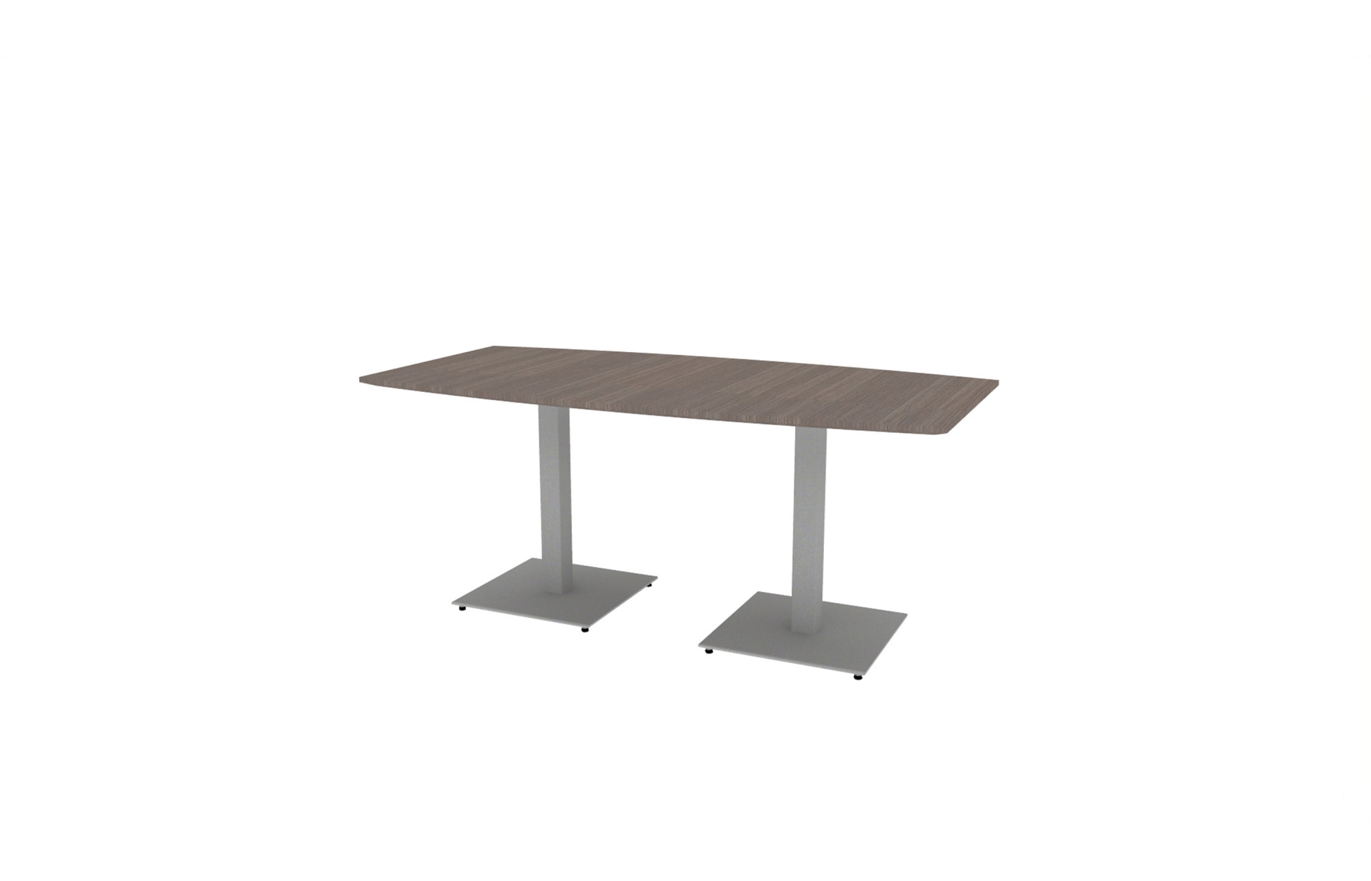 36"x72" Boat Top in Veneer with Aluminum Square Bases (88-3672BT with 01-2030SBA)