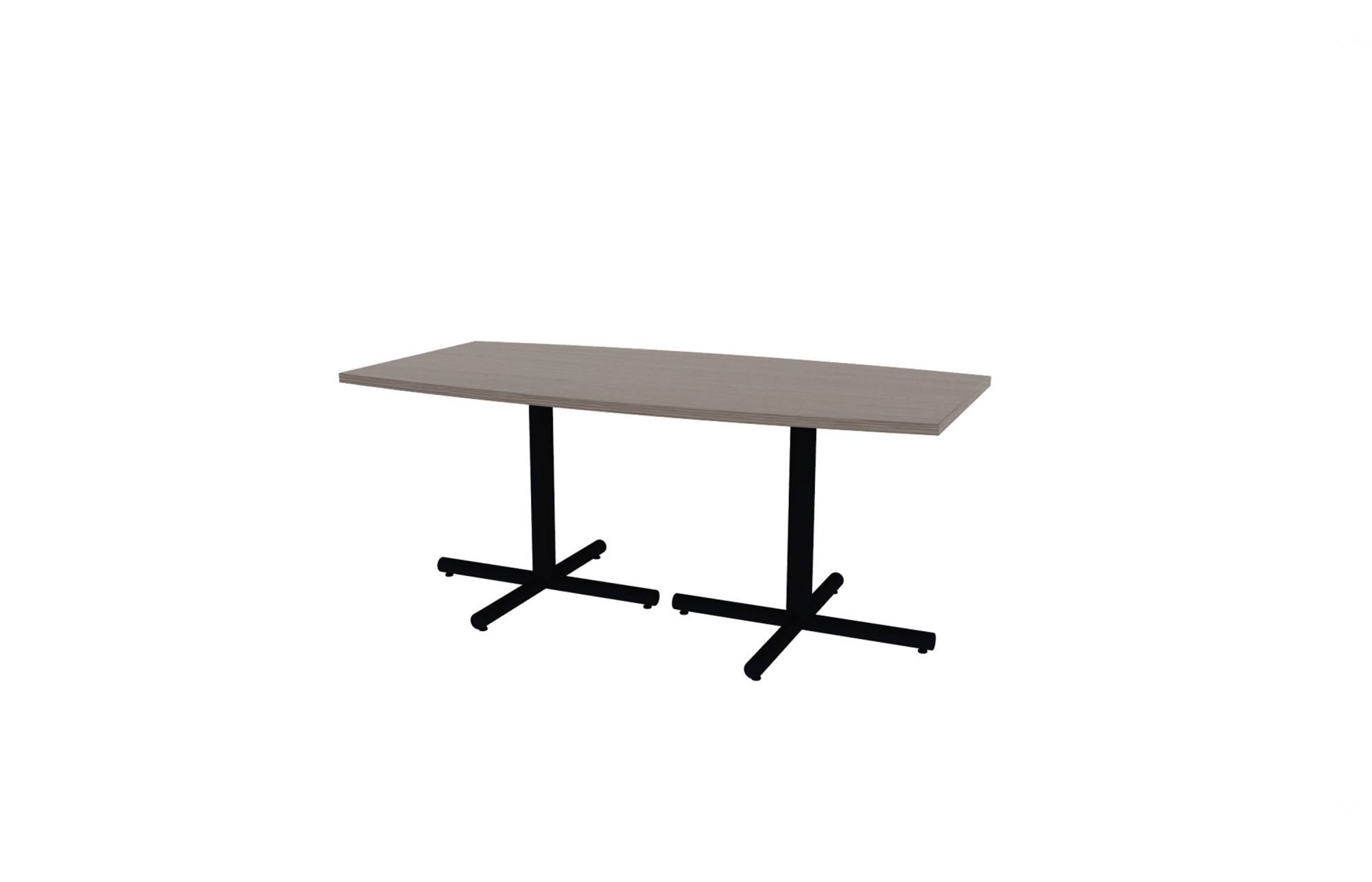 36"x72" Boat Top in HPL with Black Tubular X Bases (88-3672BT with 01-3230TXB)