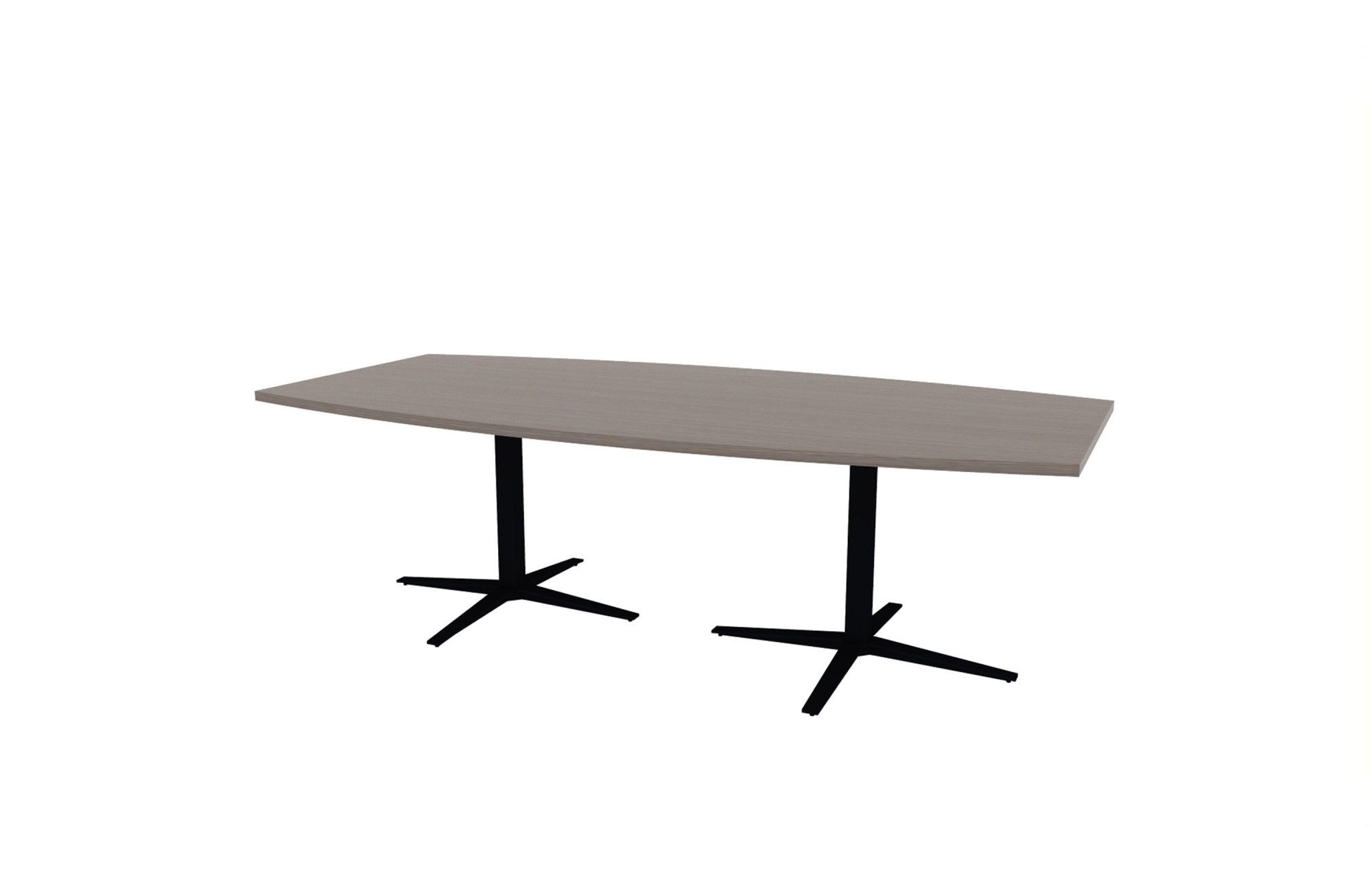 48"x96" Boat Top in HPL with Black X Bases (88-4896BT with 01-2630LXBB)