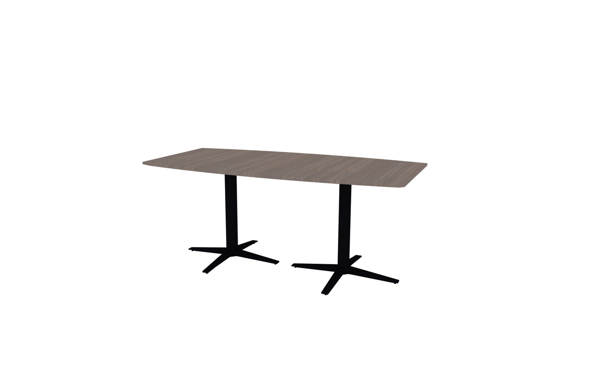 36"x72" Boat Top in Veneer with Black X Bases (88-3672BT with 01-2030SXBB)