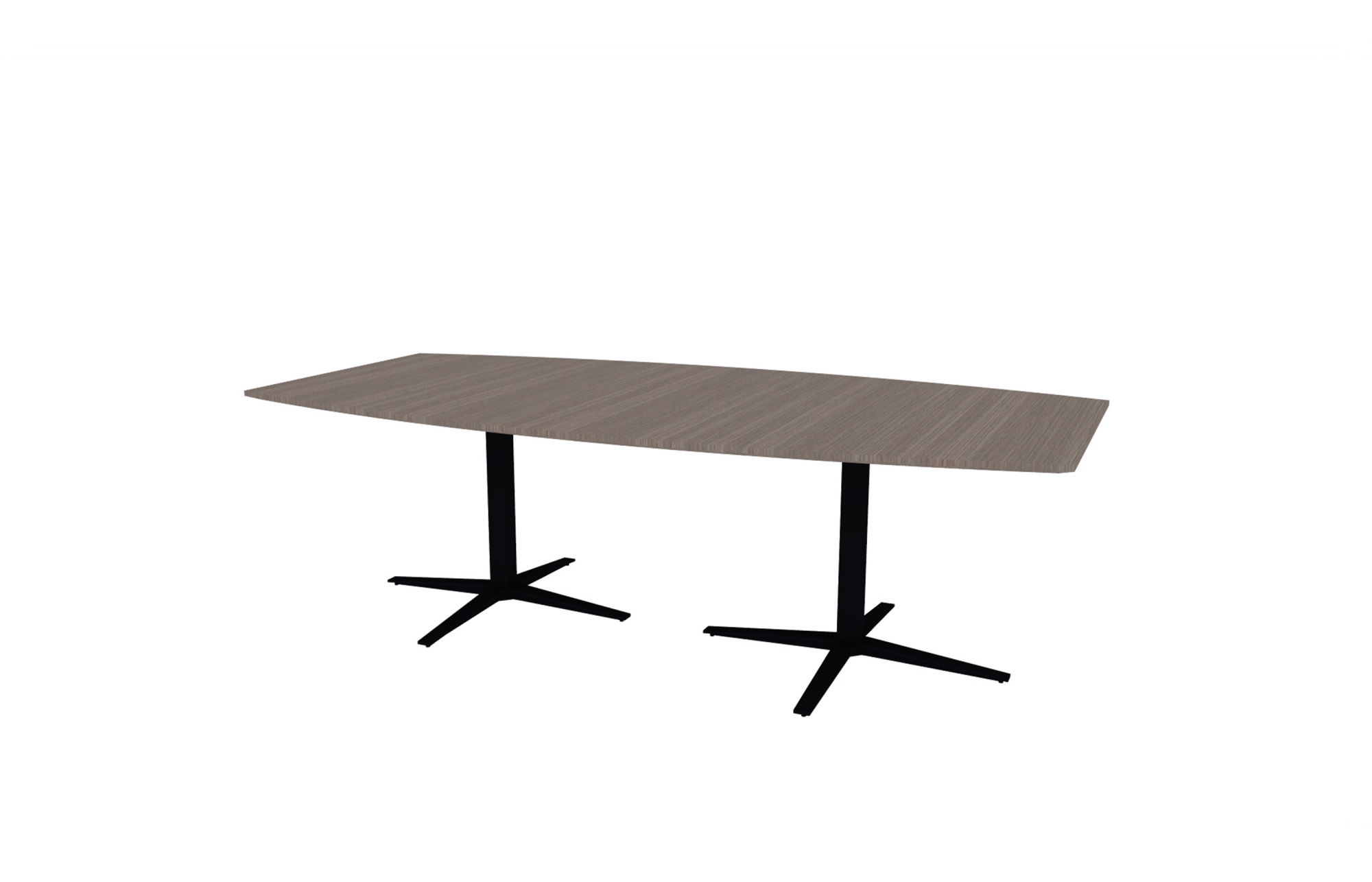 48"x96" Boat Top in Veneer with Black X Bases (88-4896BT with 01-2630LXBB)