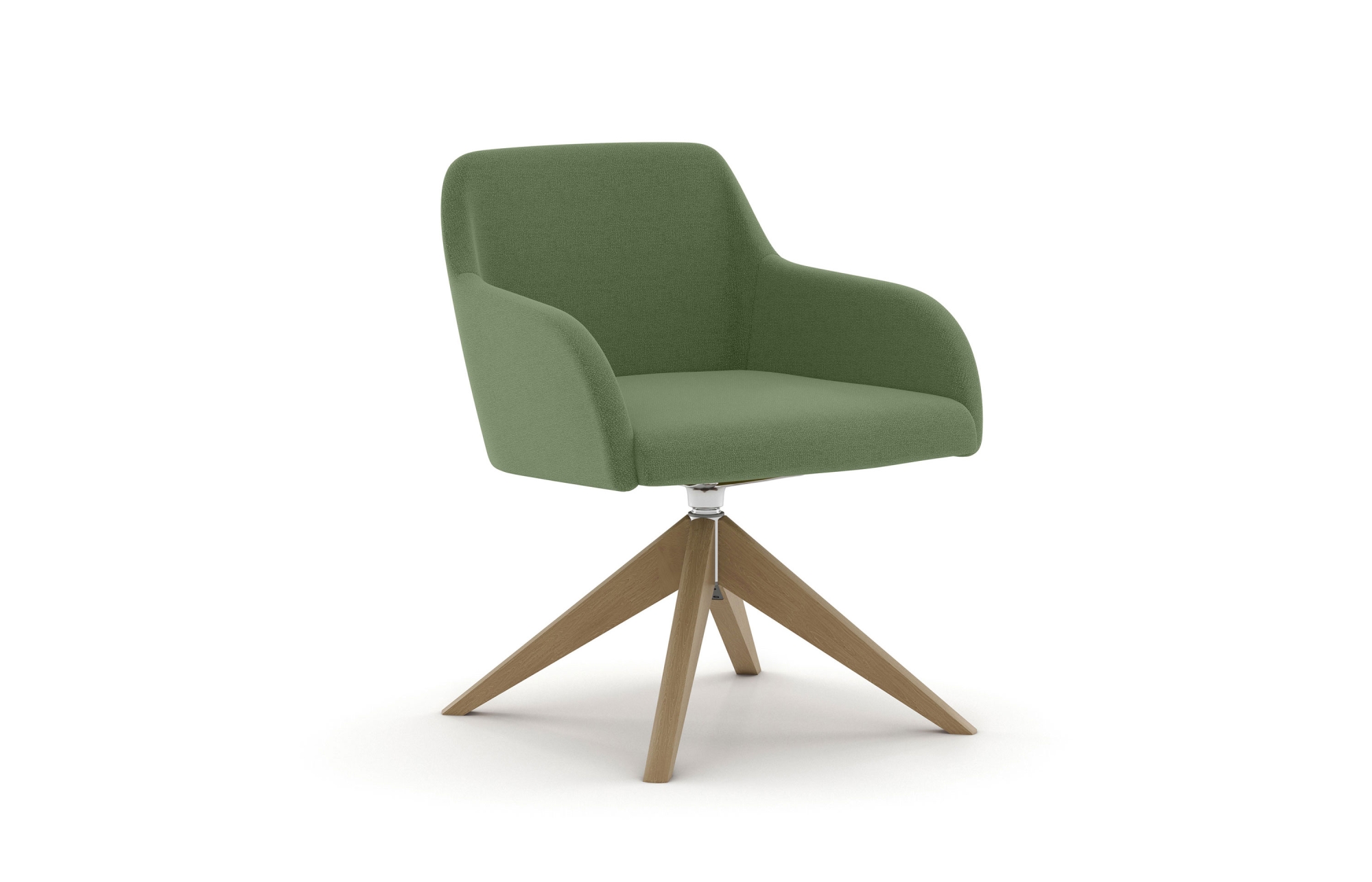 Guest Chair with 4-Star Wood Swivel Base (SN40C_SSSPW)