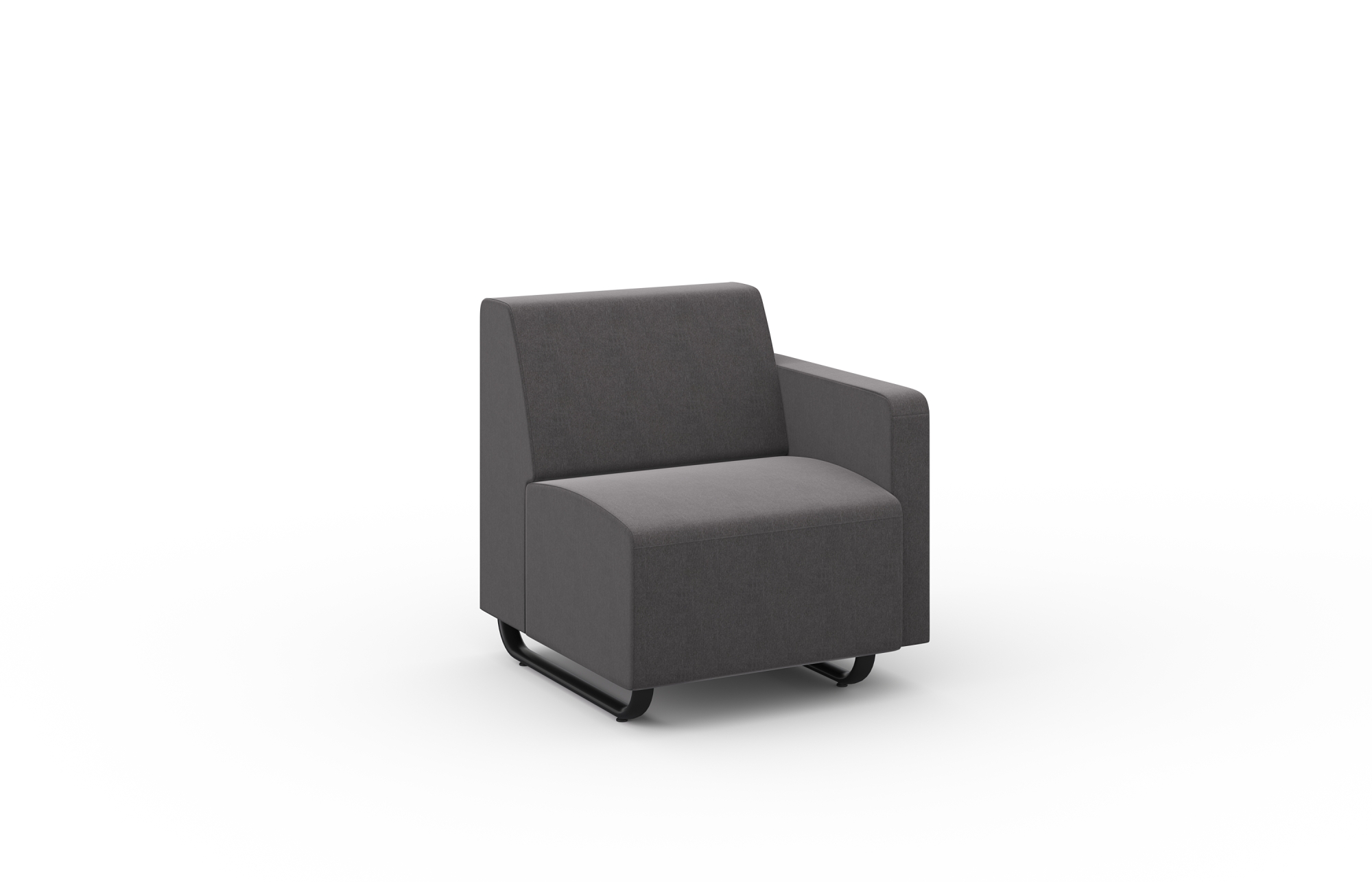 Script Single Arm Club Chair with Sled Base (Left: 250L, Right: 250R)