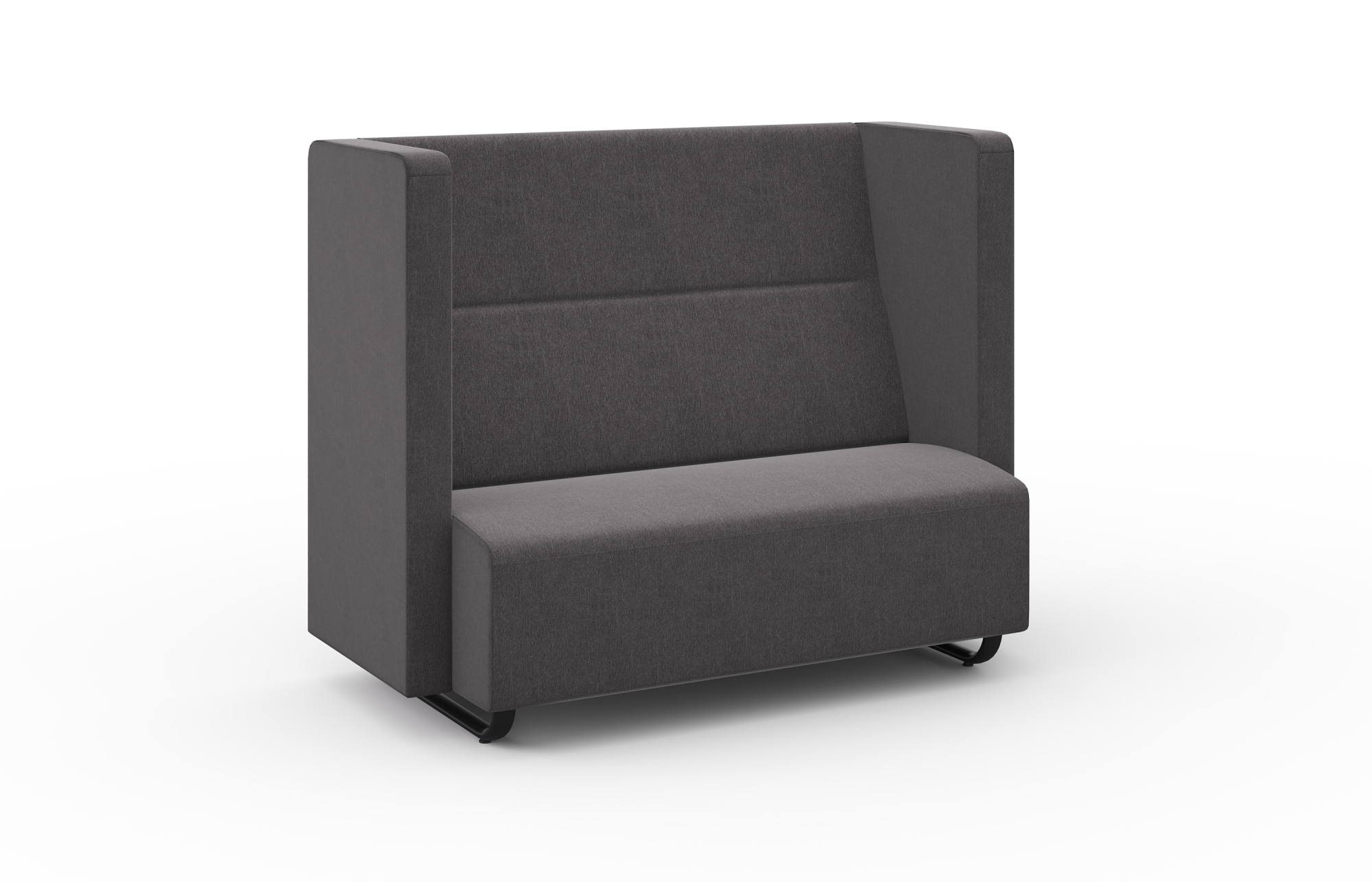 Script Settee with High Surround and Sled Base (2502H)