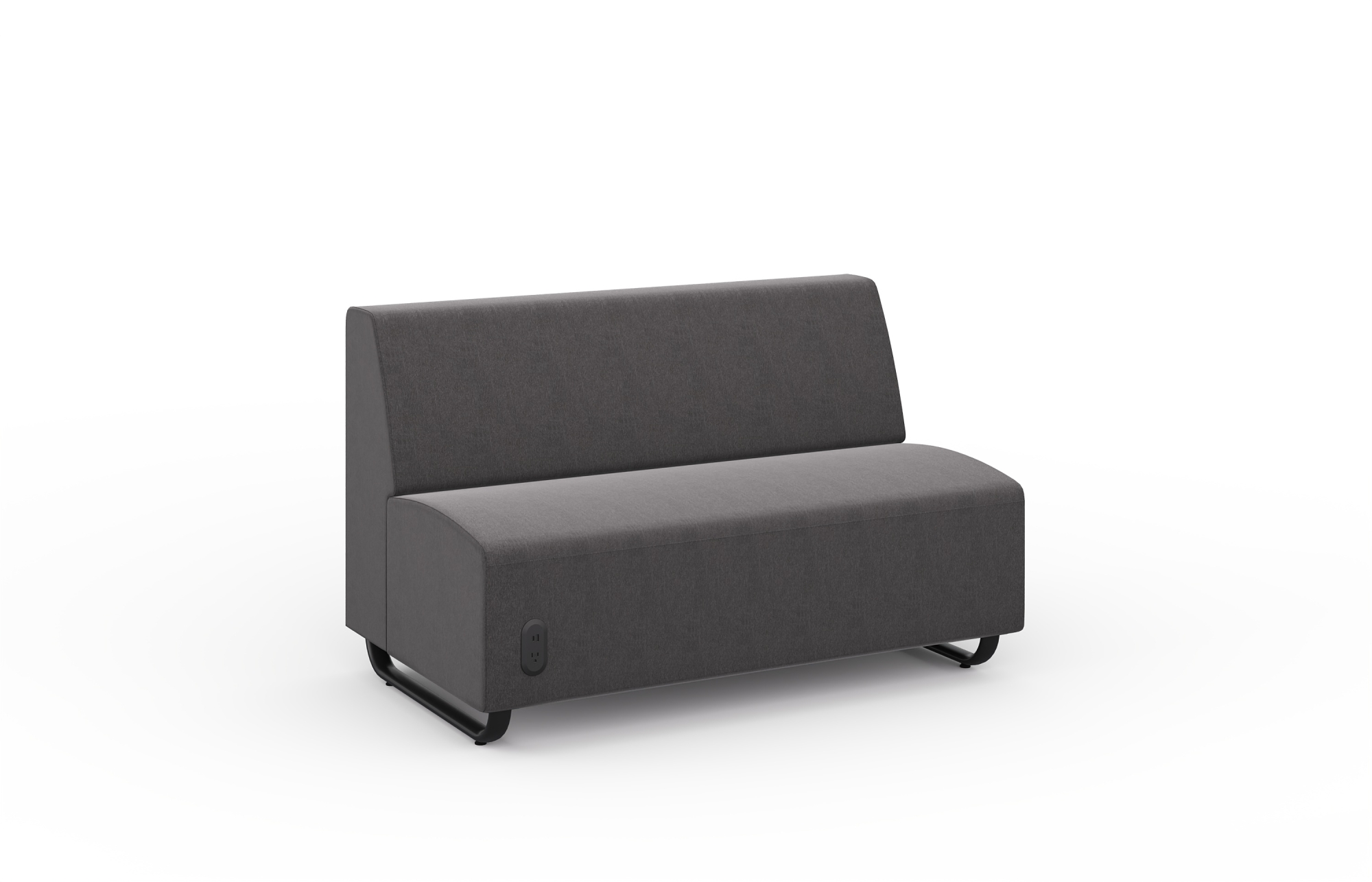 Script Armless Settee with Optional Power Port (2502N)