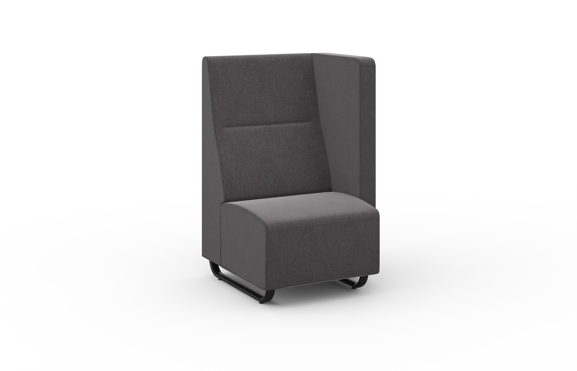 Script Single Arm Club Chair with High Surround and Sled Base (Left: 250HL, Right: 250HR)