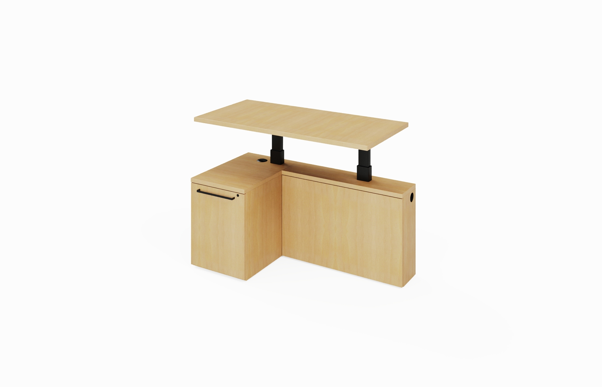 Height Adjust 2-Column Wall Return Tech Storage (Left 68-2448WRTSL, 68-2442WRTSL; Right 68-2448WRTSR, 68-2442WRTSR)