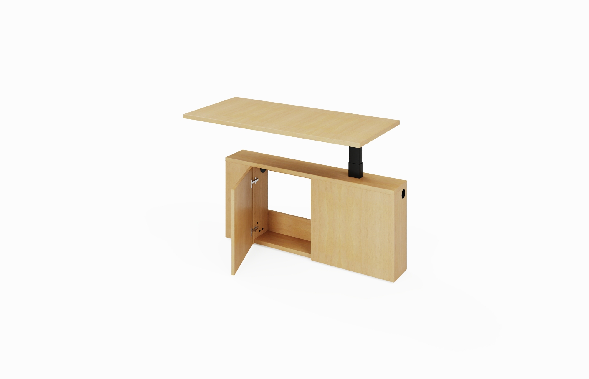 Height Adjust 3-Column Wall Bridge Tech Storage Open (Left 66-2448WBL3, 66-2442WBL3; Right 66-2448WBR3, 66-2442WBR3)