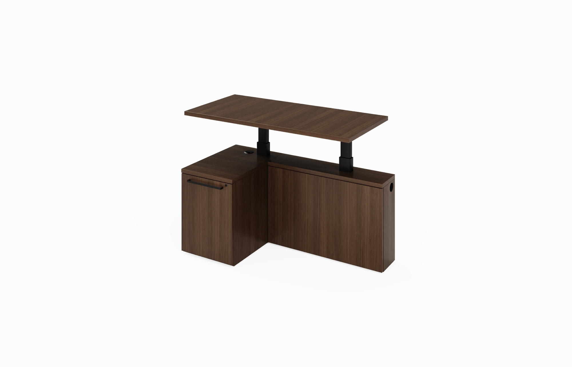 Height Adjust 2-Column Wall Return Tech Storage (Left 67-2448WRTSL, 67-2442WRTSL; Right 67-2448WRTSR, 67-2442WRTSR)