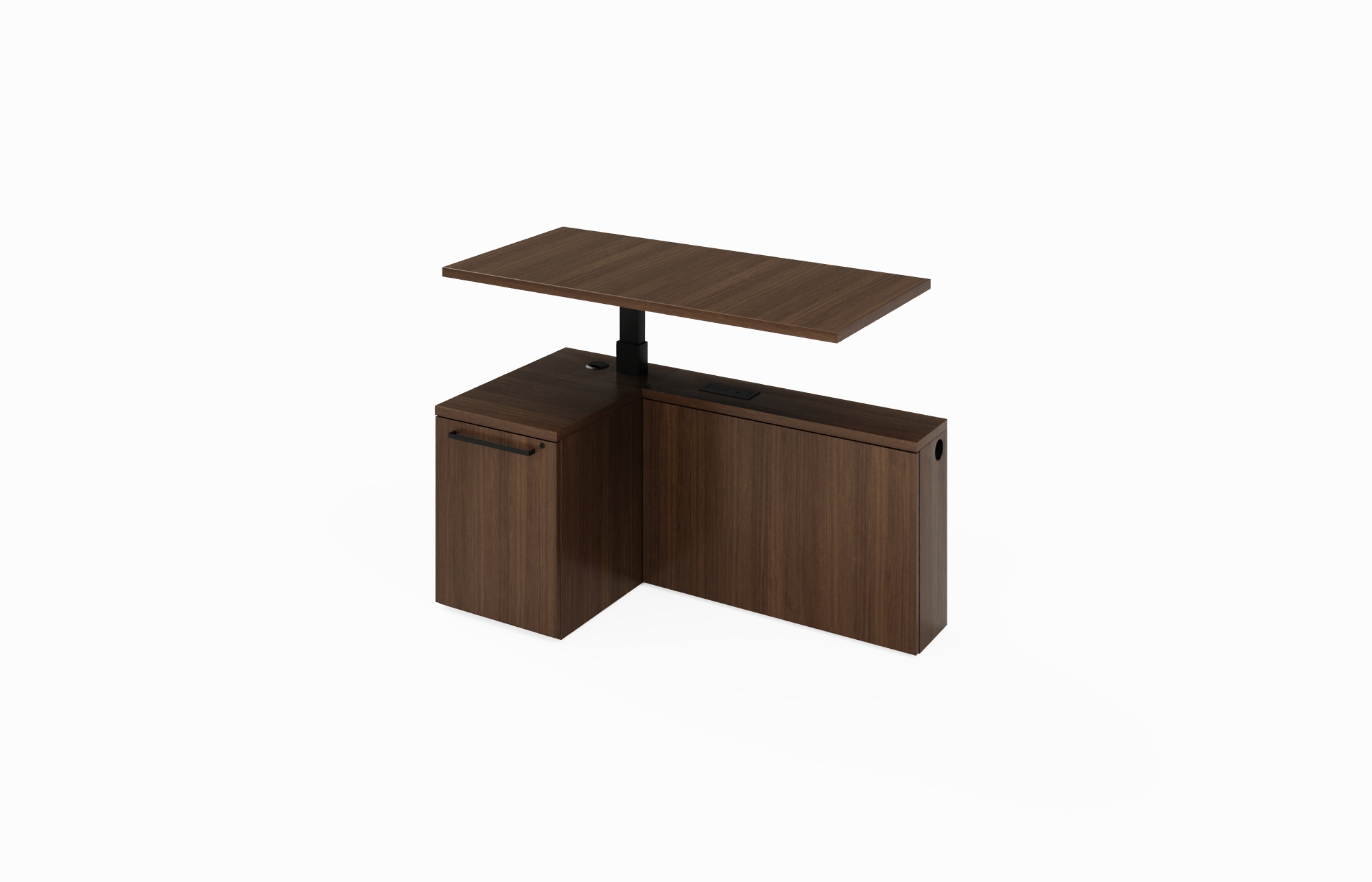 Height Adjust 3-Column Wall Return Tech Storage (Left 67-2448WRTSL3, 67-2442WRTSL3; Right 67-2448WRTSR3, 67-2442WRTSR3)