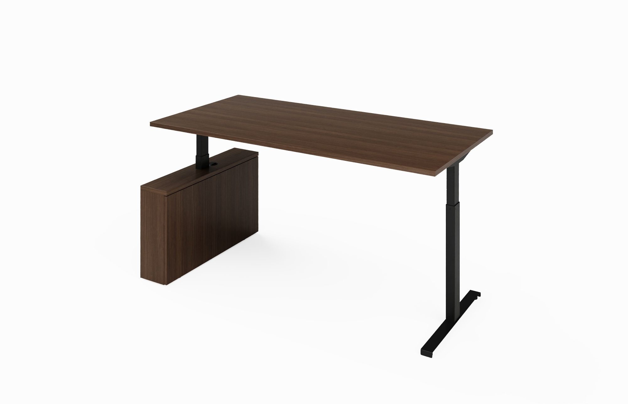 Height Adjust Wall T Leg Desk (Left 65-3672WTLDL, 65-3072WTLDL, 65-3666WTLDL, 65-3066WTLDL; Right 65-3672WTLDR, 65-3072WTLDR, 65-3666WTLDR, 65-3066WTLDR)