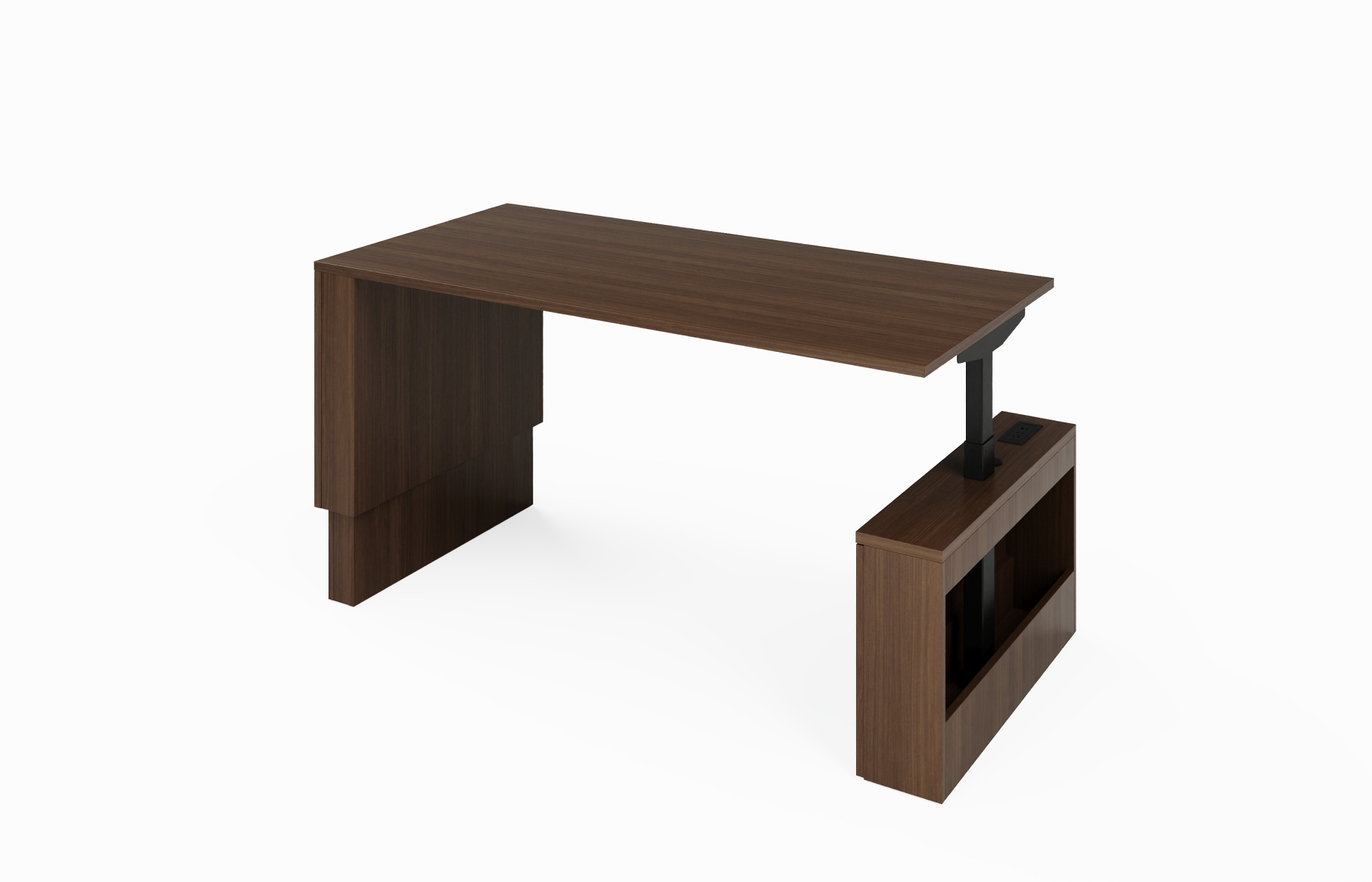 Height Adjust Wall Waterfall Desk Wire Management View (Left 65-3672WWFDL, 65-3072WWFDL, 65-3666WWFDL, 65-3066WWFDL; Right 65-3672WWFDR, 65-3072WWFDR, 65-3666WWFDR, 65-3066WWFDR)