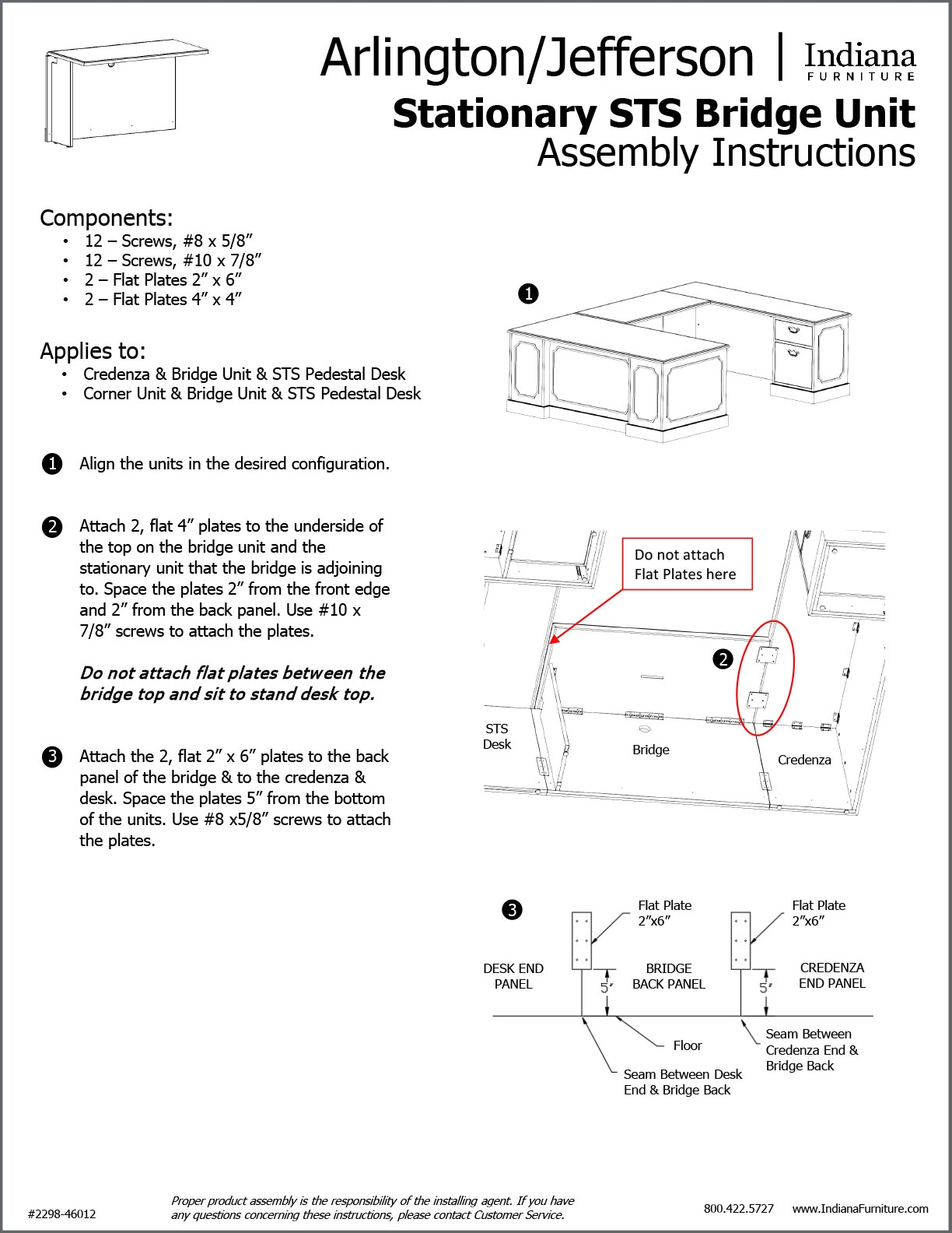 Assembly Instructions Indiana Furniture