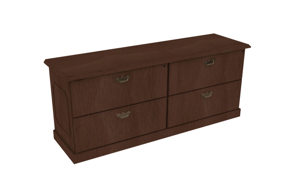 20x72 Double Lateral Credenza with Lateral/Lateral Pedestals