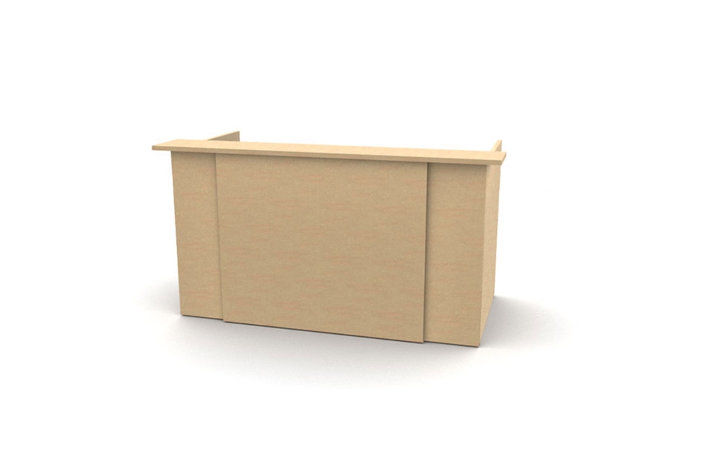 36"x72" Reception Desk Shell with 78" Transaction Counter and Overlay (64-3672RS with 64-1278TP and 64-OT72)