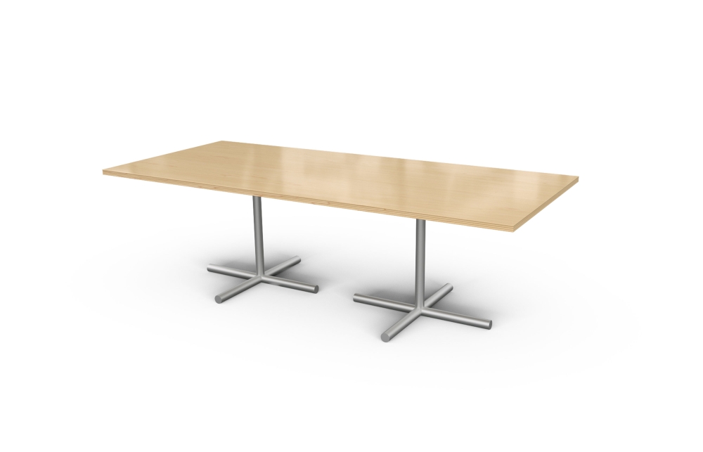 42"x96" Rectangular Table with Metal Bases (94-4296RT with 01-0400MBA)