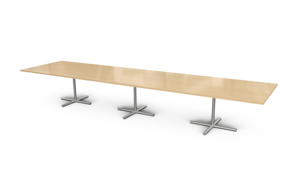 48"x192" Rectangular Table with Metal Bases (94-48192RT with 01-0400MBA)