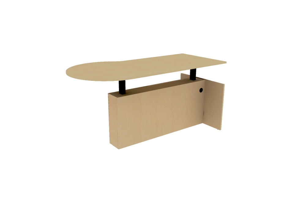 TFL Height Adjustable P-Top Desk (Left: 66-4272PLSTS, 66-4284PLSTS; Right: 66-4272PRSTS, 66-4284PRSTS)