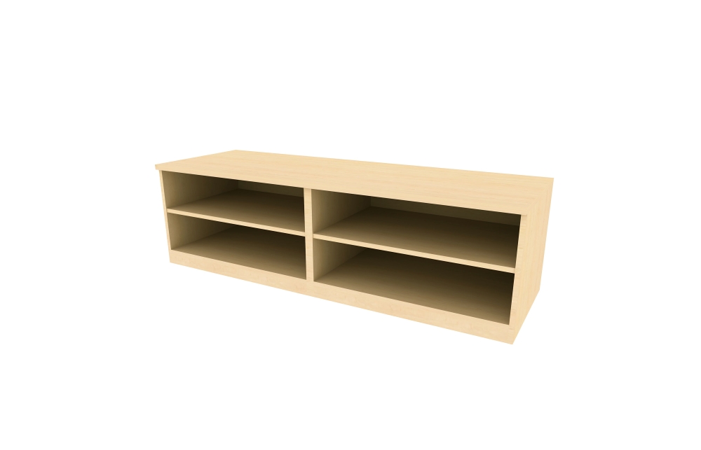 Low Credenza with Double Open Bookcase (66-2060L21DO, 66-2072L21DO, 66-2460L21DO, 66-2472L21DO)