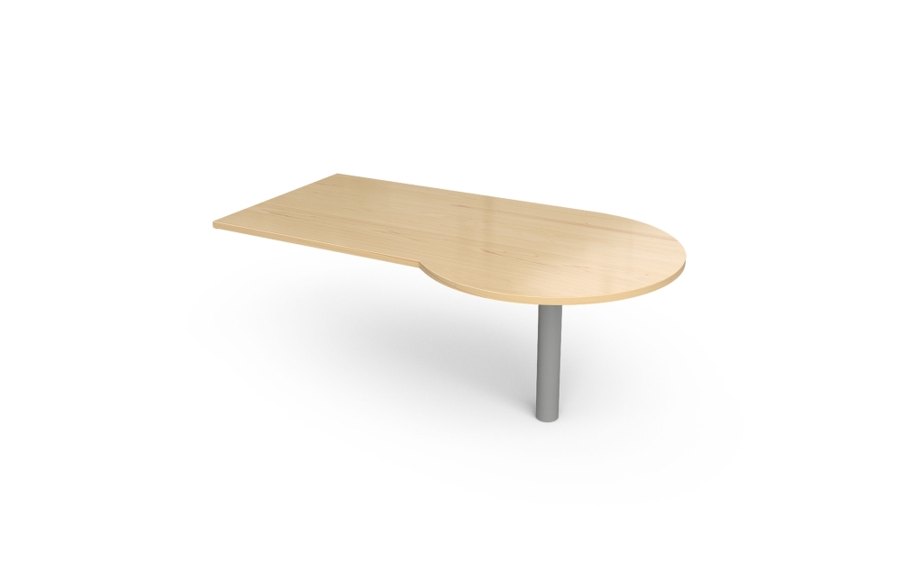 Modular P-Top Desk with Cylinder Base (Left: 66-4272TL, 66-4284TL; Right: 66-4272TR, 66-4284TR)