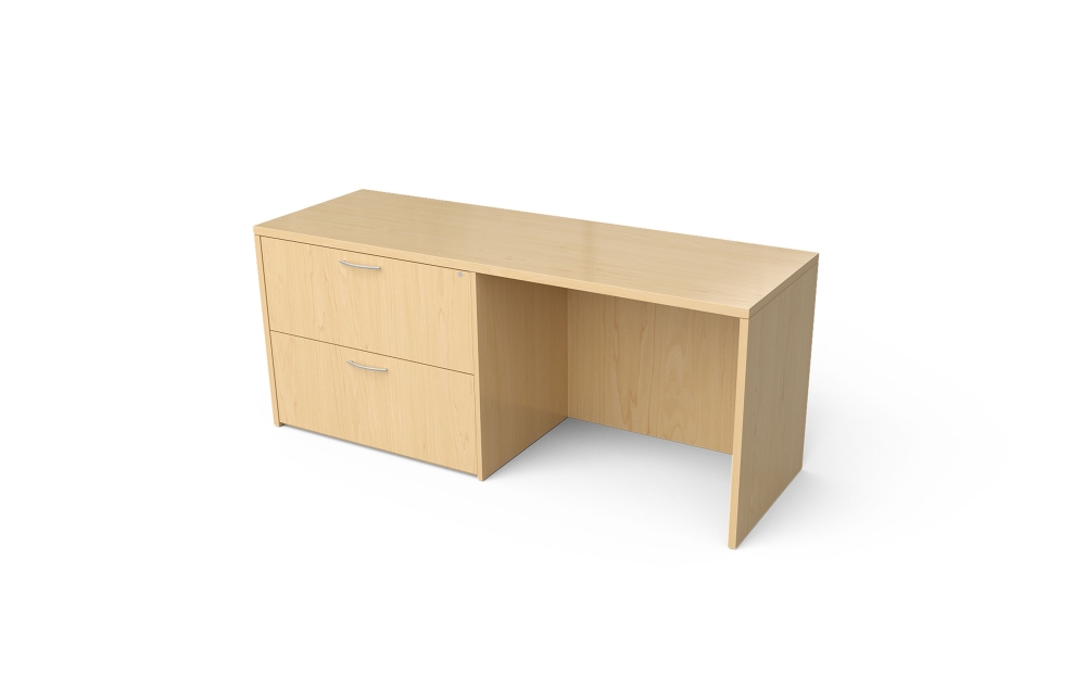 Single Ped Credenza with Lateral Files (Left: 66-2466LL, 66-2472LL; Right: 66-2466RL, 66-2472RL)