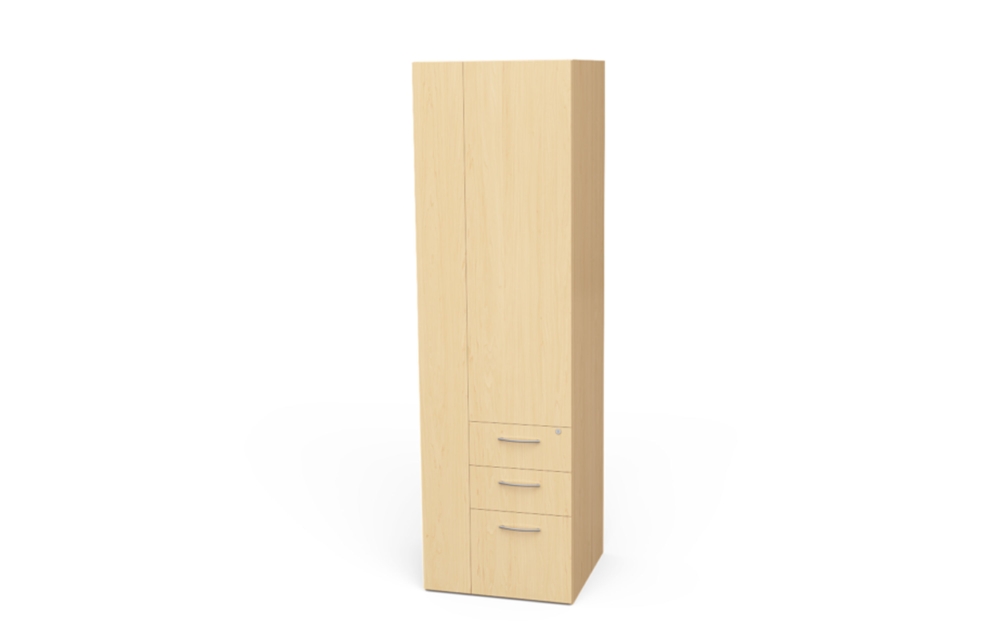 83"H Storage Cabinet with Narrow Tower, Door, and Box/Box/File Drawers (Left: 66-2484WD1L, 66-2484WD1R)