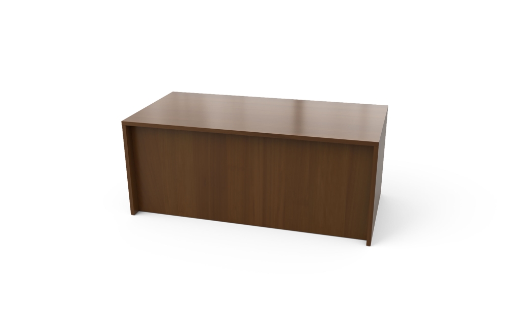 Double Pedestal Desk with Rectangle Top and Recessed Front