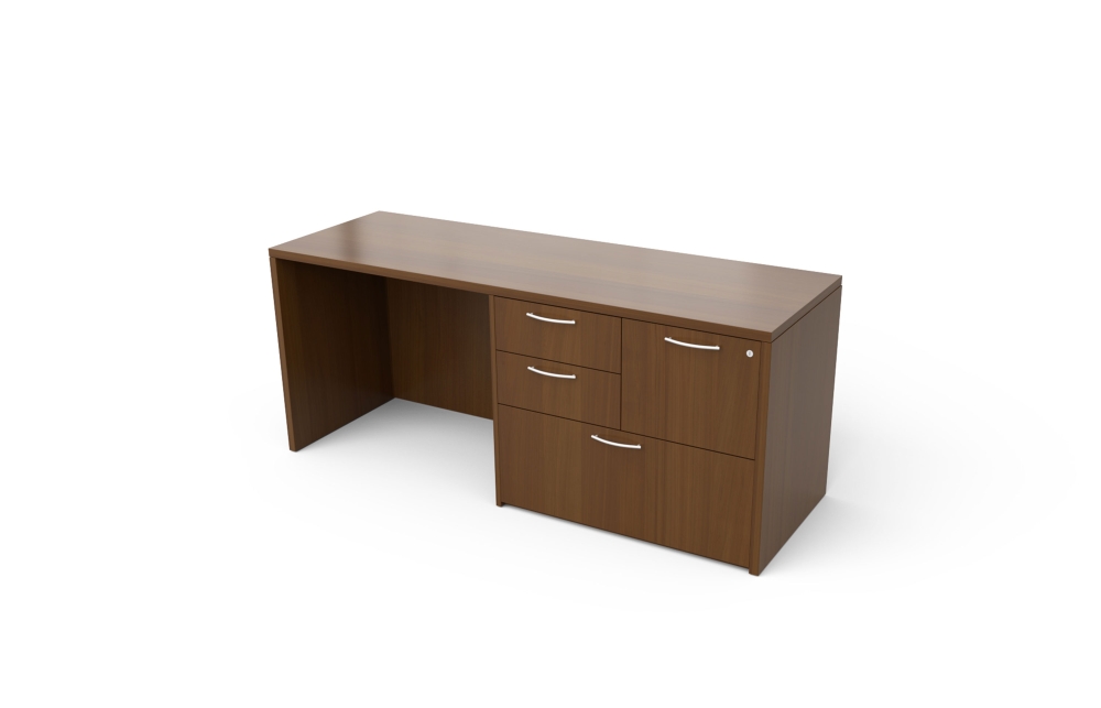 Single Ped Credenza with Multifile