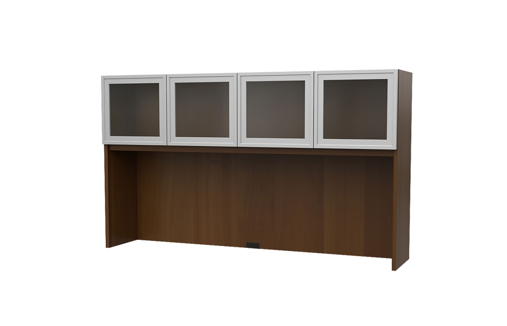 72" Surface Mount Hutch with Framed Acrylic Doors