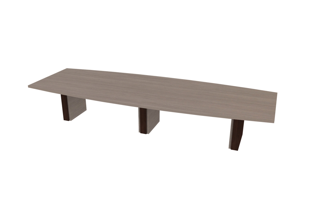 60"x168" Boat-Shaped Table with Block Bases