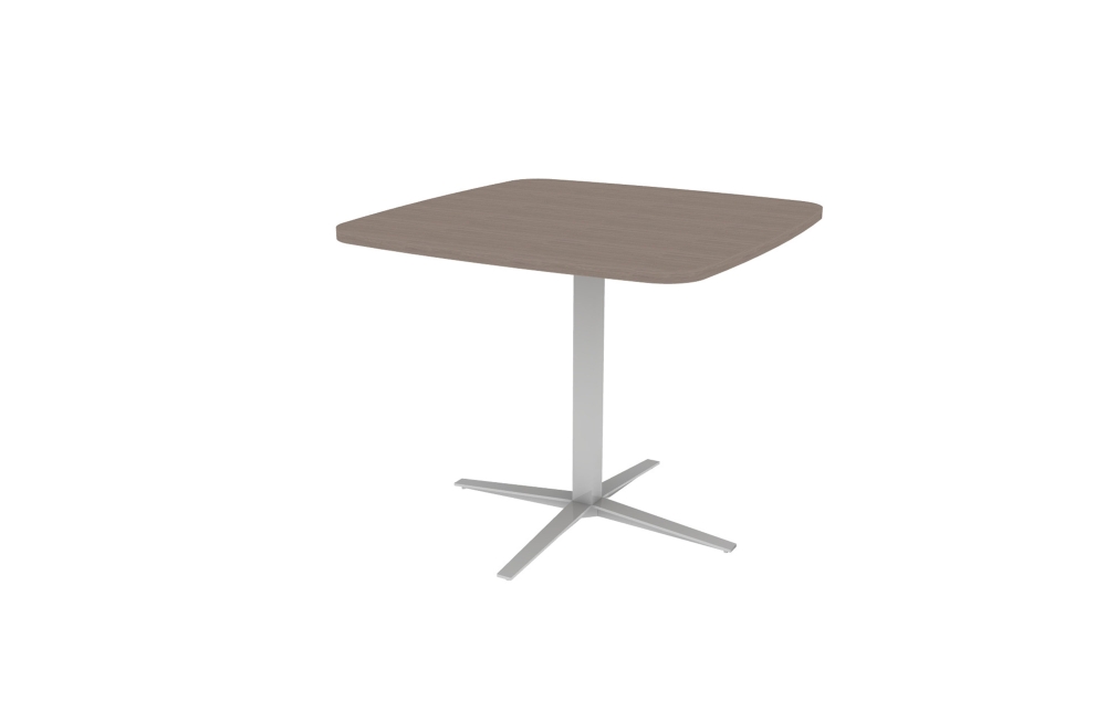 Soft Square Meeting Table with Counter-Height X Base