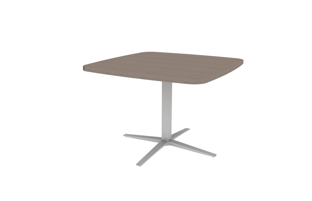 Soft Square Meeting Table with Seated-Height X Base