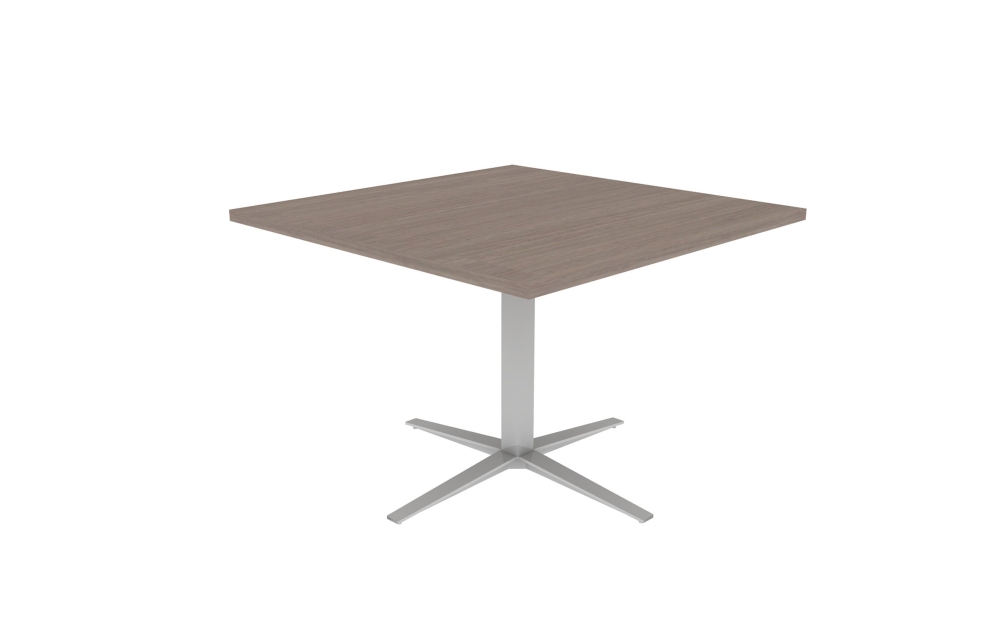 Square Meeting Table with Seated-Height X Base