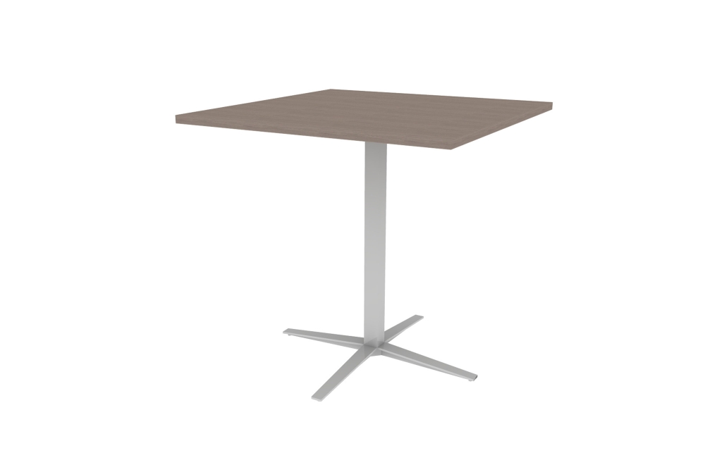 Square Meeting Table with Standing-Height X Base
