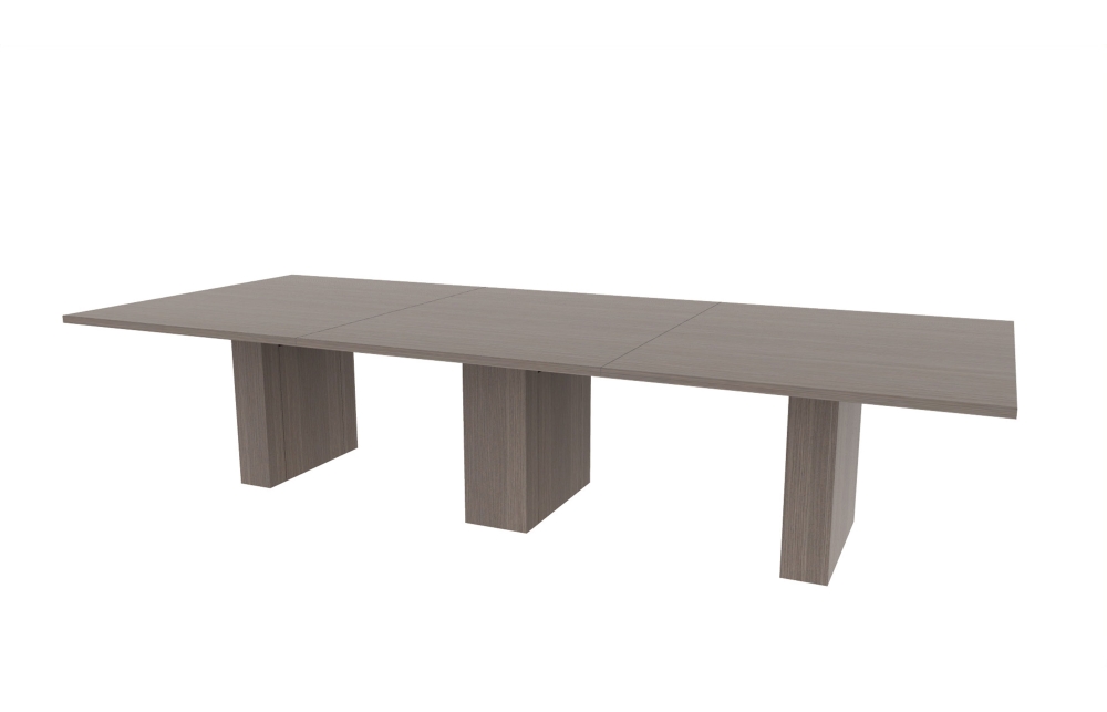 54"x132" Rectangle Top in HPL with 6"/10" Rectangle Bases (88-54132RT with 88-2494C610RB)