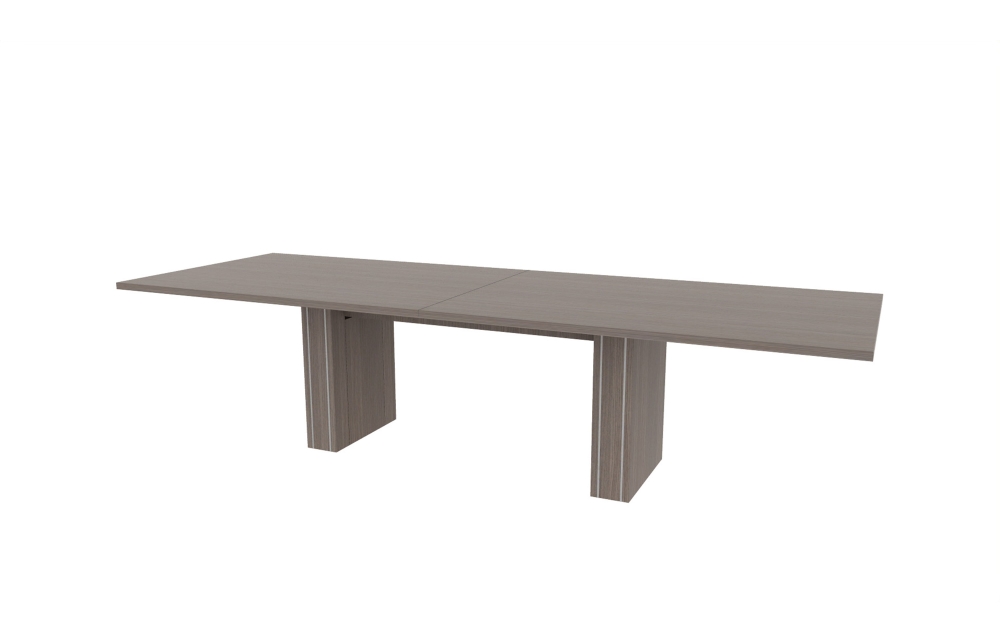 36"x96" Rectangle Top in HPL with 6" Rectangle Accent Bases (88-3696RT with 88-205806RAB)