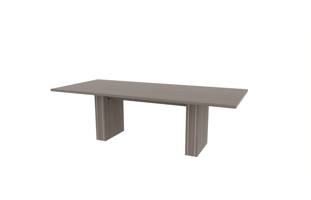 42"x96" Rectangle Top in HPL with 6" Rectangle Accent Bases (88-4296RT with 88-205806RAB)
