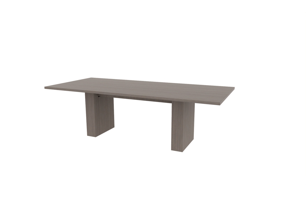 42"x96" Rectangle Top in HPL with 6" Rectangle Bases (88-4296RT with 88-205806RB)