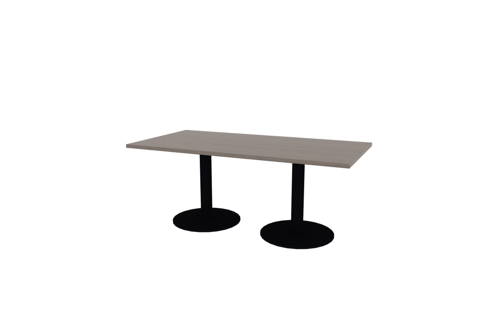 36"x72" Rectangle Top in HPL with Black Disc Bases (88-3672RT with 01-2430DBB)